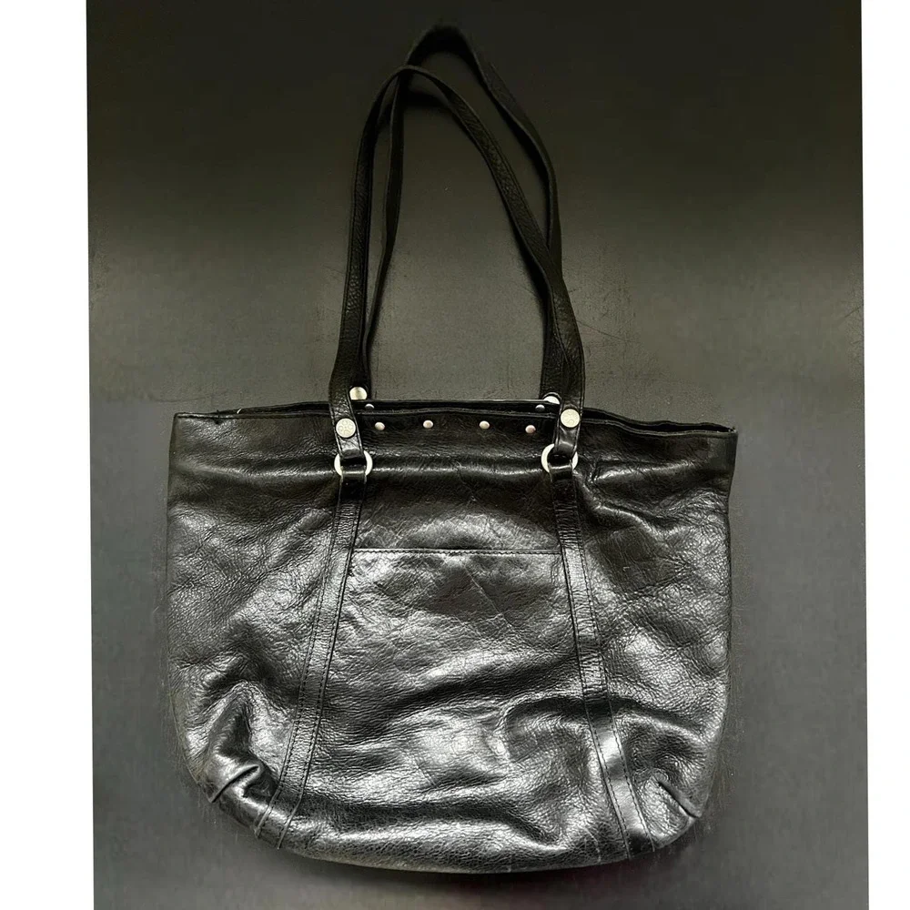 Patricia Nash Large‎ Black Leather Benvenuto Tote Shoulder Bag